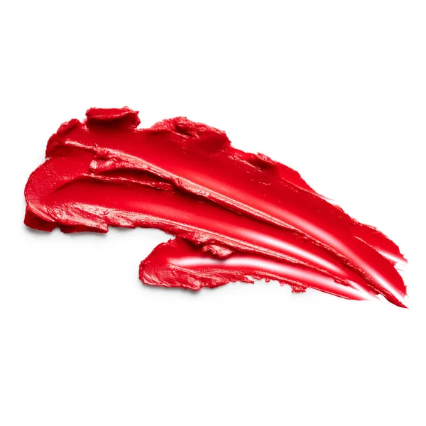 弄脏的红色唇膏 — 图库照片