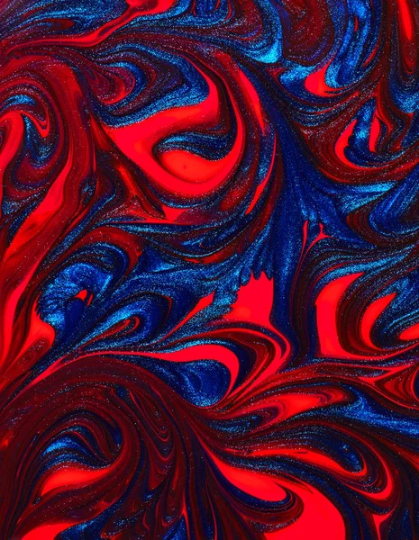 Blaue und rote Nagellack-Textur — Stockfoto