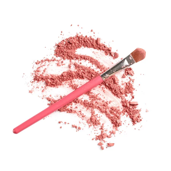 Blush and makeup brush — Stock Photo, Image