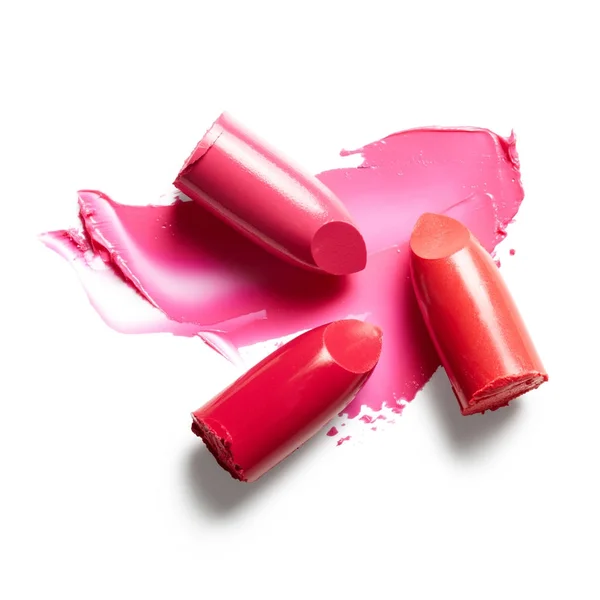 Lipsticks and lipstick smear — Stock Photo, Image