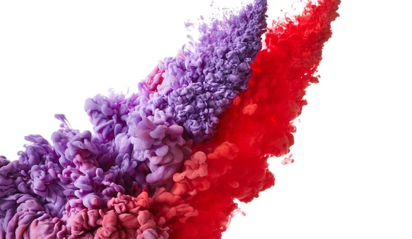 Purple and red Ink drops — Stock Photo, Image