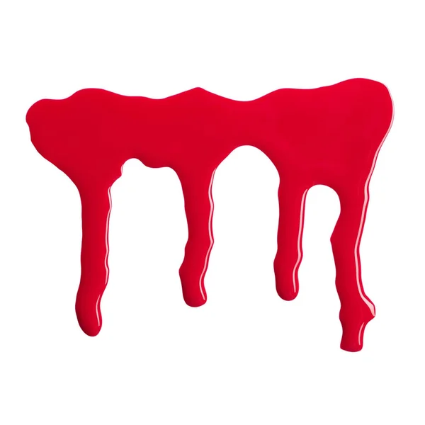 Tekoucí Červený lak na nehty — Stock fotografie