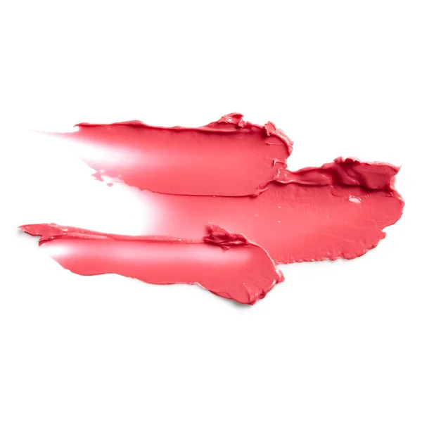 Smudged lipstick on white background — Stock Photo, Image