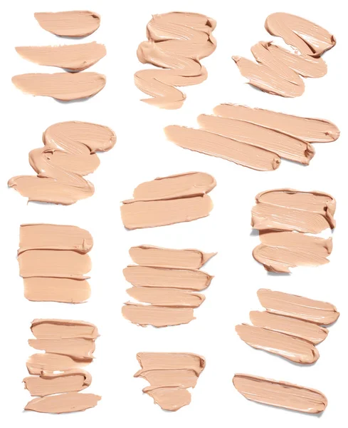 Set of makeup foundation smears — Stock Photo, Image