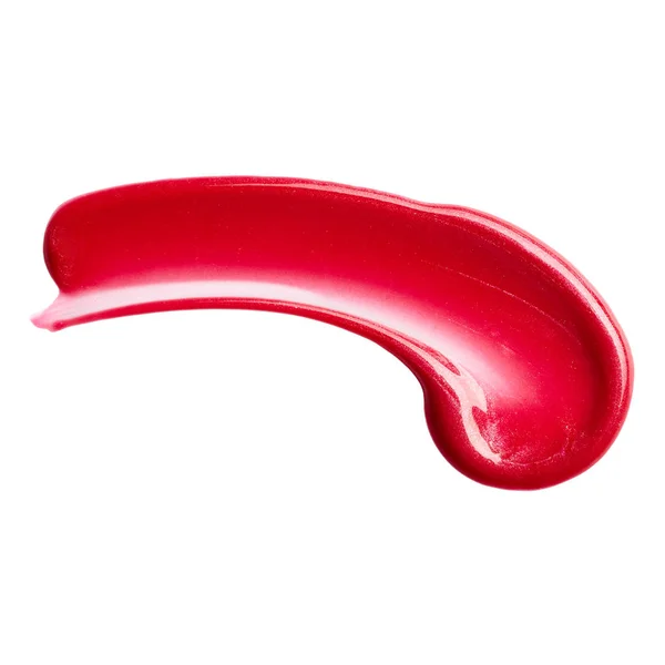 Red lip gloss smear — Stock Photo, Image