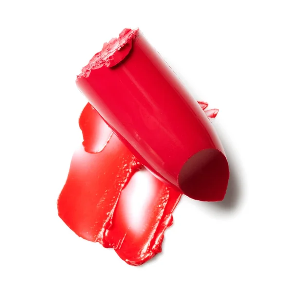 Lipstick and lipstick smear — Stock Photo, Image