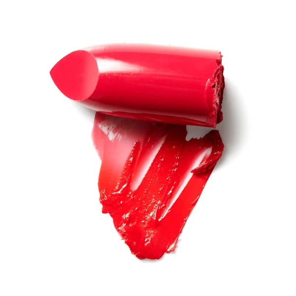 Lipstick and lipstick smear — Stock Photo, Image