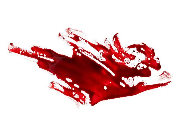 Mancha de sangue sobre fundo branco — Fotografia de Stock