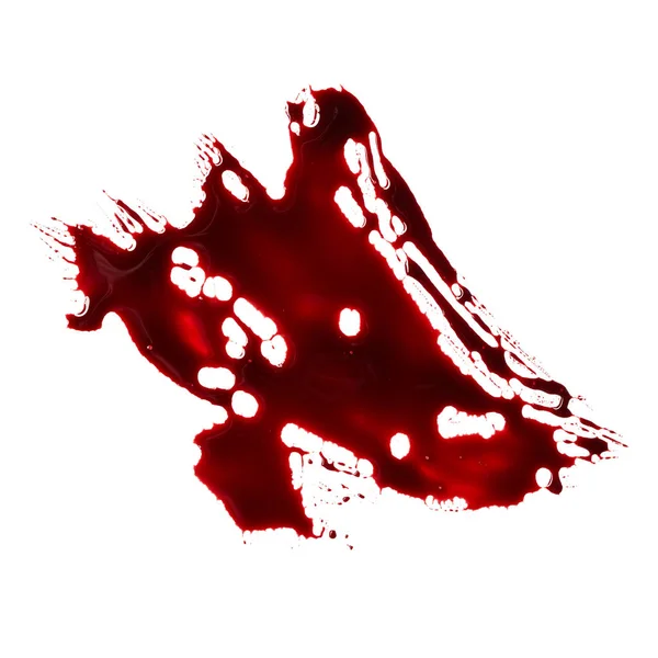 Macchia di sangue su sfondo bianco — Foto Stock
