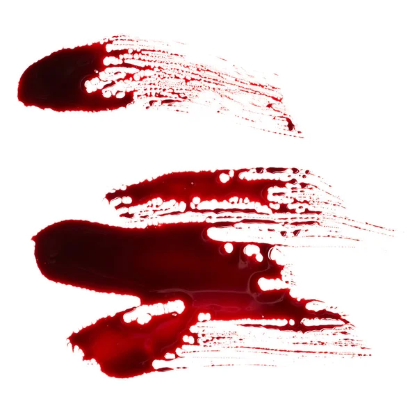 Mancha de sangue sobre fundo branco — Fotografia de Stock