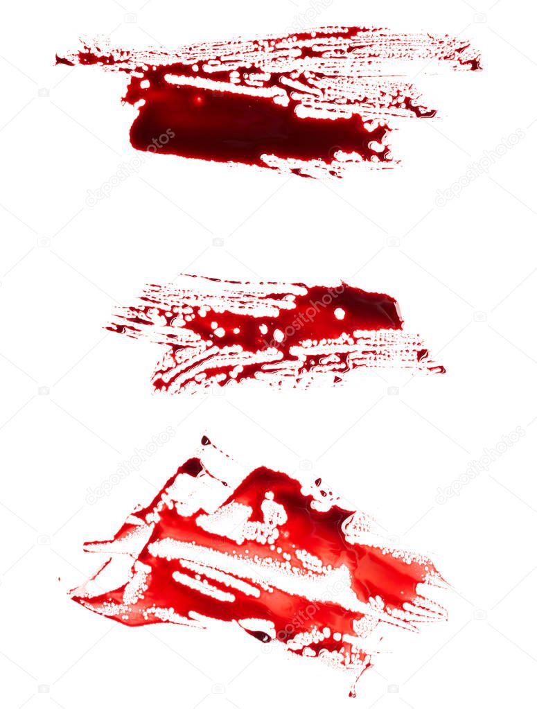 Bloodstain on white background