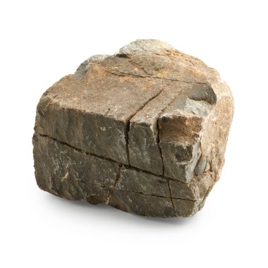 Rock stone isolated on white background clipart
