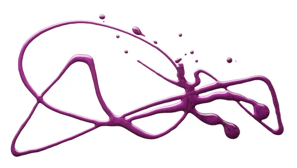 紫色指甲油孤立的白色背景上的污点 — 图库照片