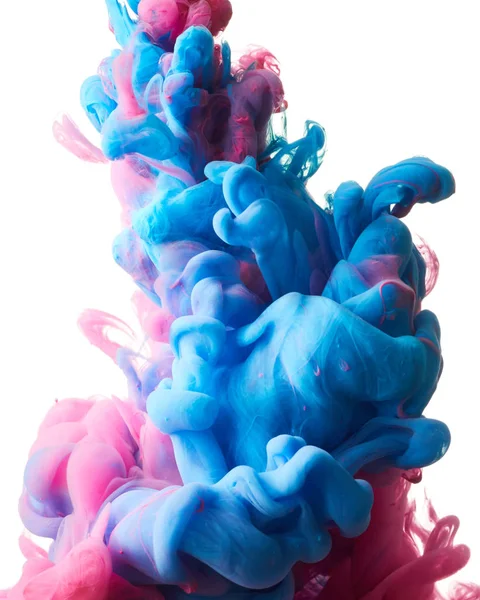 Цветовая Капля Воде Изолированы Белом Фоне — стоковое фото