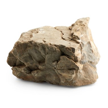 Beyaz arka plan üzerinde izole Boulder taş