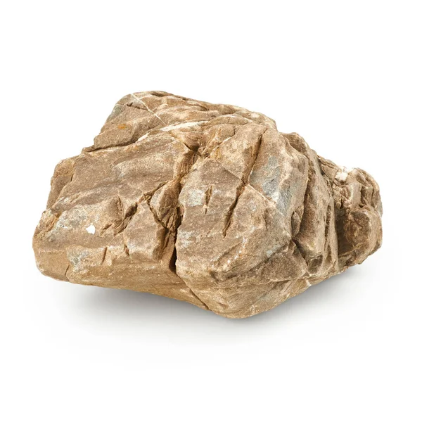 白い背景の分離固体の岩石 — ストック写真