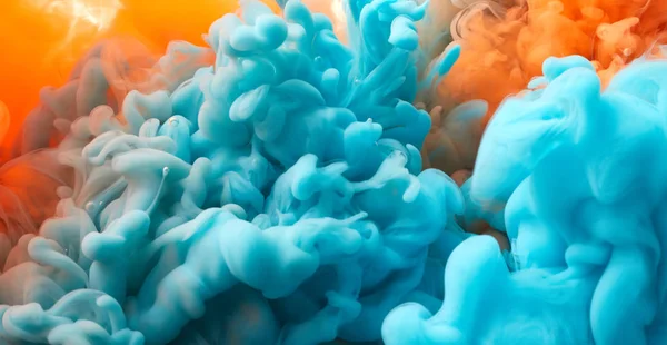 Inkt Kleurrijke Laten Vallen Water Achtergrond — Stockfoto