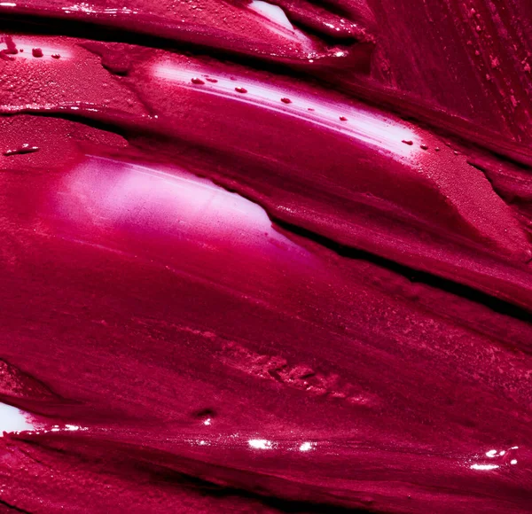 Textur Des Verschmierten Roten Lippenstifts — Stockfoto
