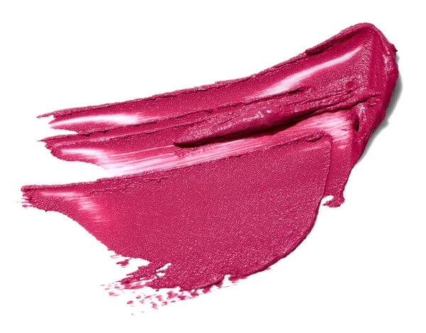 Roze Lippenstift Slag Geïsoleerd Witte Achtergrond — Stockfoto