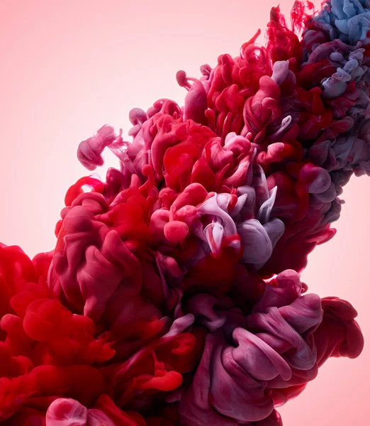 Абстрактная Акварельная Краска Плеск Воде Розовом Фоне — стоковое фото