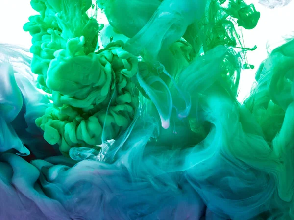 Синий Зеленый Абстрактные Чернила Всплеск Фона — стоковое фото