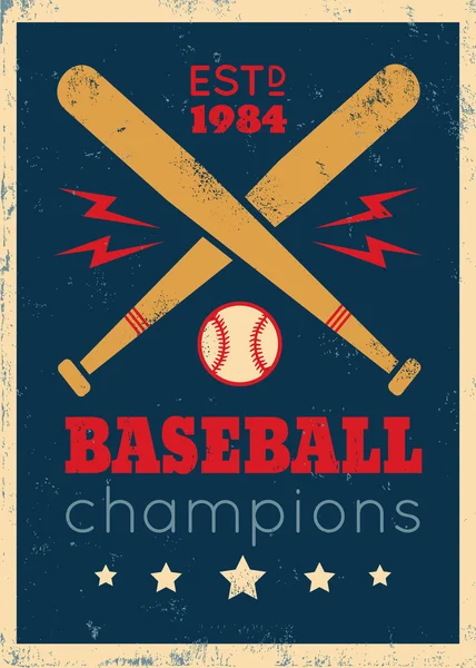 Poster für Baseball — Stockvektor