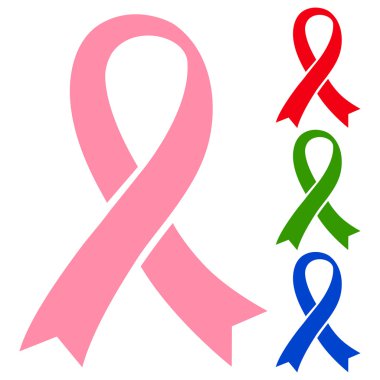 Pembe, kırmızı, yeşil ve mavi şeritler