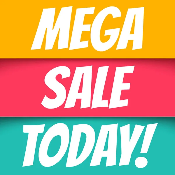 Mega sale banner — Stock Vector