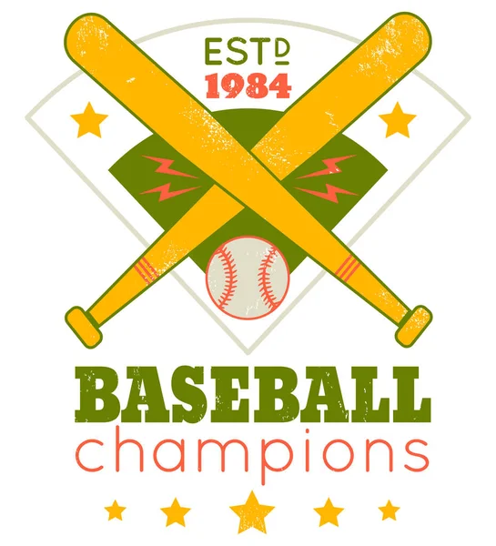 Emblema para el béisbol — Vector de stock