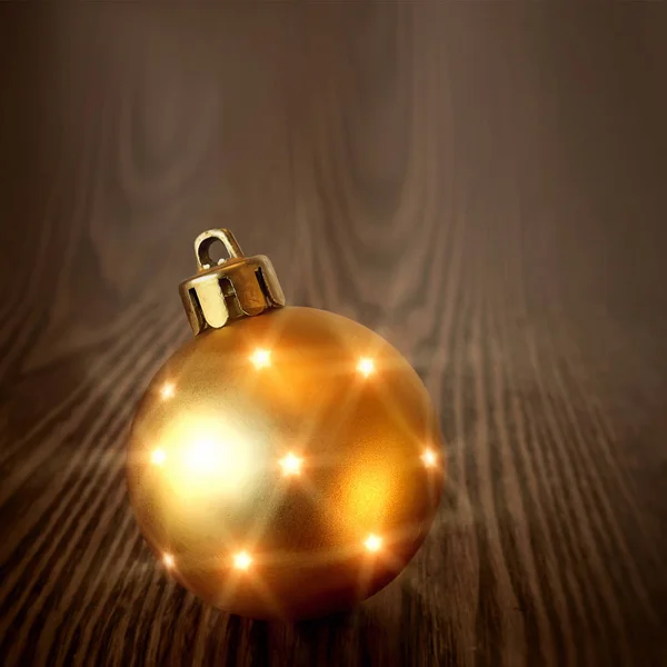 Christmas golden ball — Stock Photo, Image