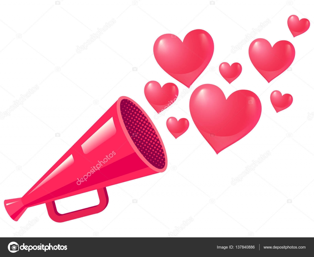 Vector vintage pink megaphone Stock Vector Image by ©serazetdinov