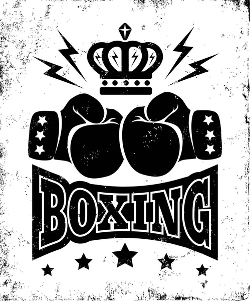 Vintage logo for boxing. — Stock Vector