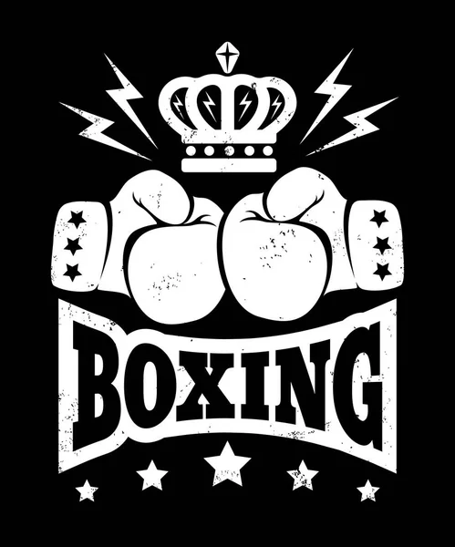 Logo vintage pour la boxe . — Image vectorielle