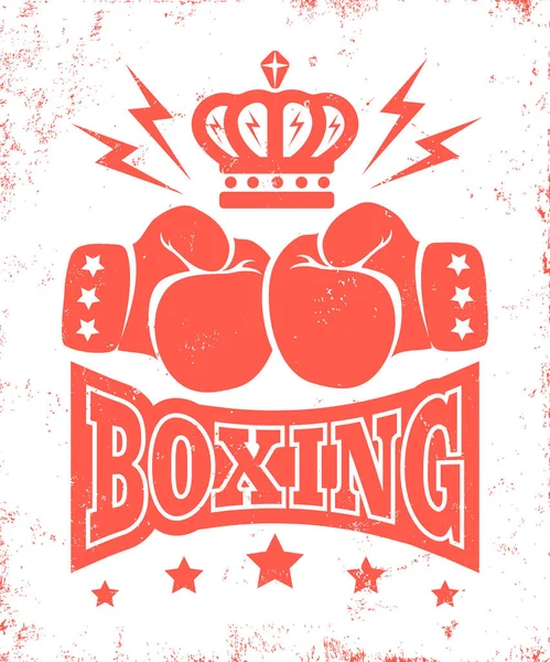 Logo vintage pour la boxe . — Image vectorielle