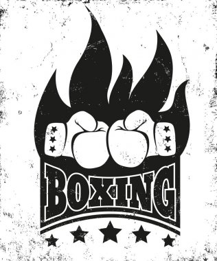 Boks için vintage logo.
