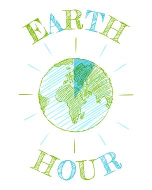 Earth hour için poster