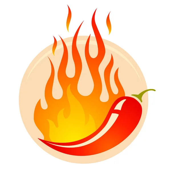 Papryka chili w ogień. — Wektor stockowy