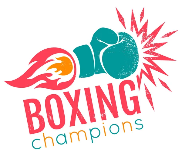 Logo vintage pour la boxe . — Image vectorielle