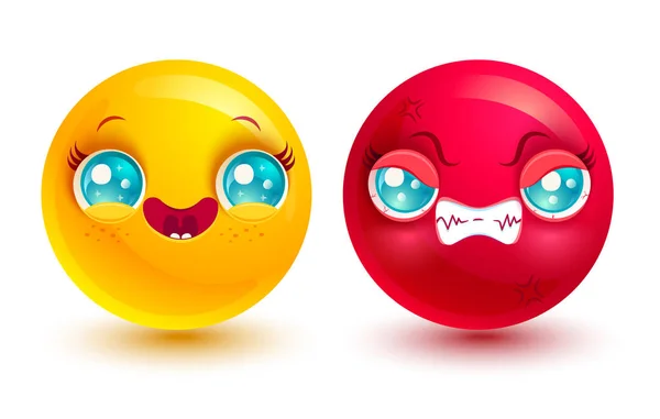Komik ve kızgın emoji — Stok Vektör