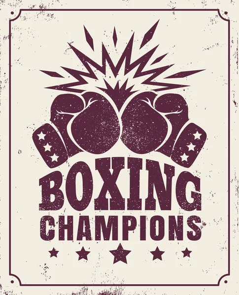 Logo vintage pour une boxe — Image vectorielle