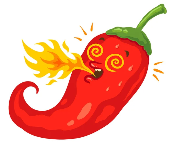 Cartoon chili för mexikansk mat. — Stock vektor
