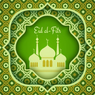 Eid al-Bayramı tebrik kartı. 