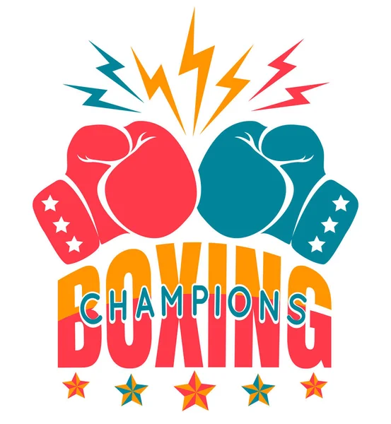 Vintage sport logo for boxing — Stock Vector
