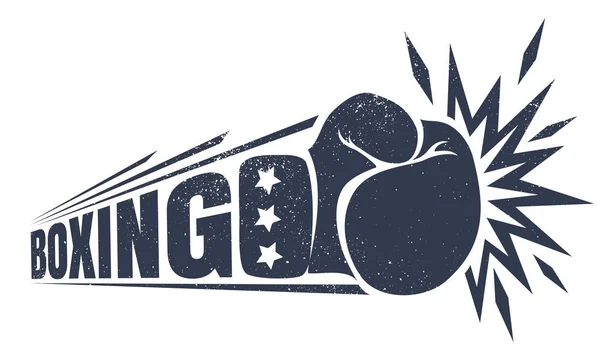 ボクシングのヴィンテージのロゴ. — ストックベクタ