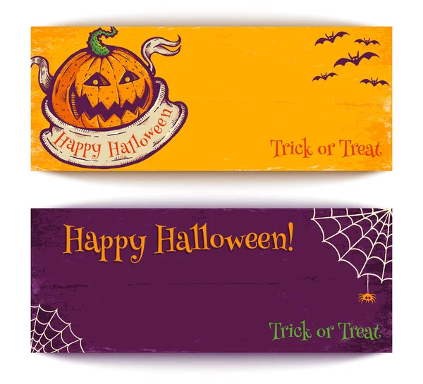 Banners para o Halloween — Vetor de Stock