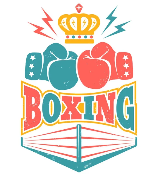 Logo vintage para un boxeo — Vector de stock