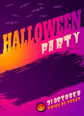 Cadılar Bayramı partisi için vintage kartı.