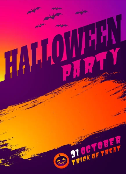 Vector convite fof festa de Halloween . — Vetor de Stock