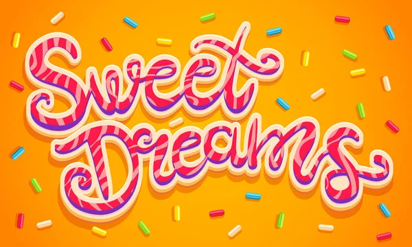 Sweet dreams lettering — Stock Vector