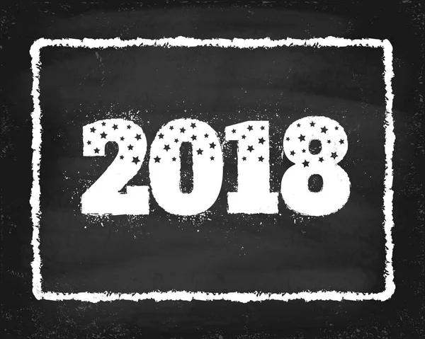 Carta di anno nuovo 2018 . — Vettoriale Stock